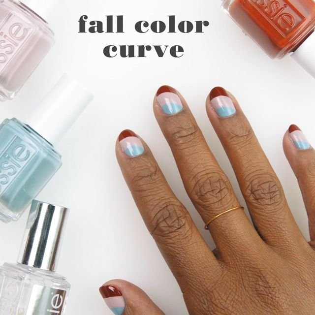 colour curve nail art