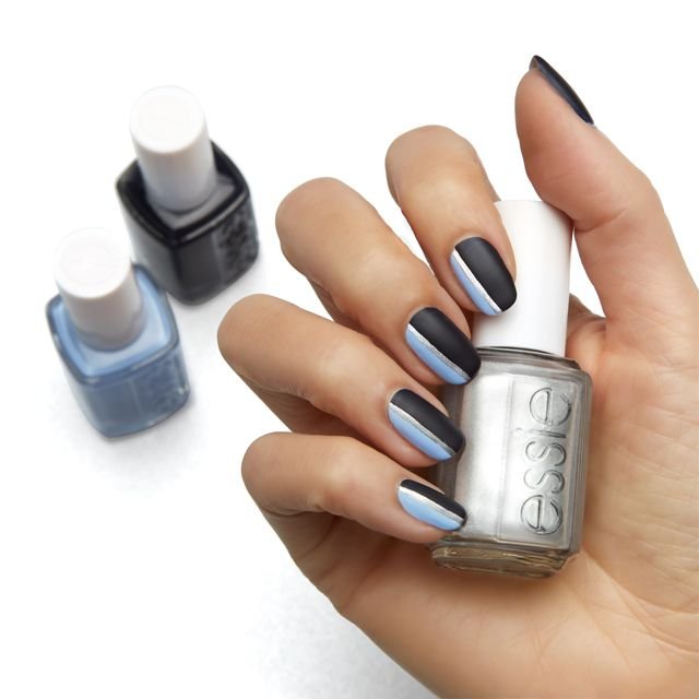 coral cut-out nail art
