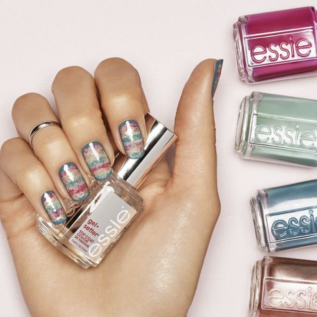 texture blur nail art