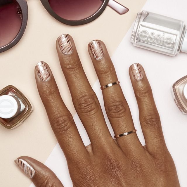 wild side stripes nail art