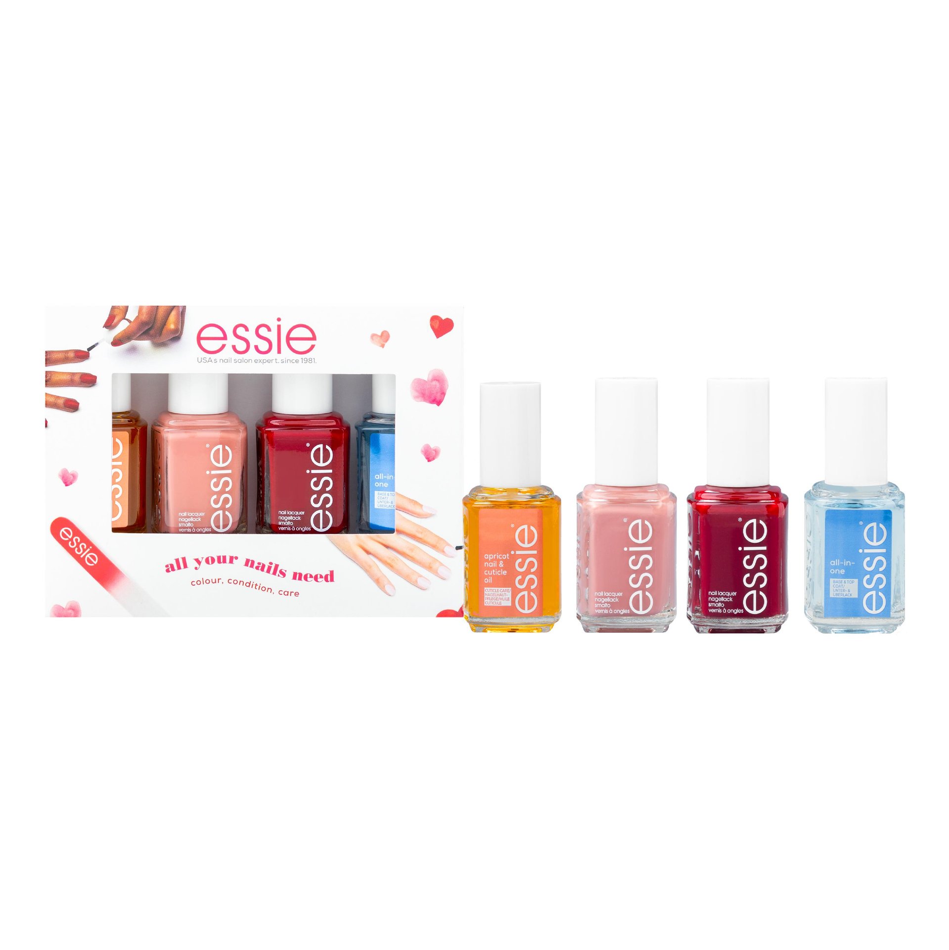 all your nails need 4 piece routine nail polish gift set essie uk