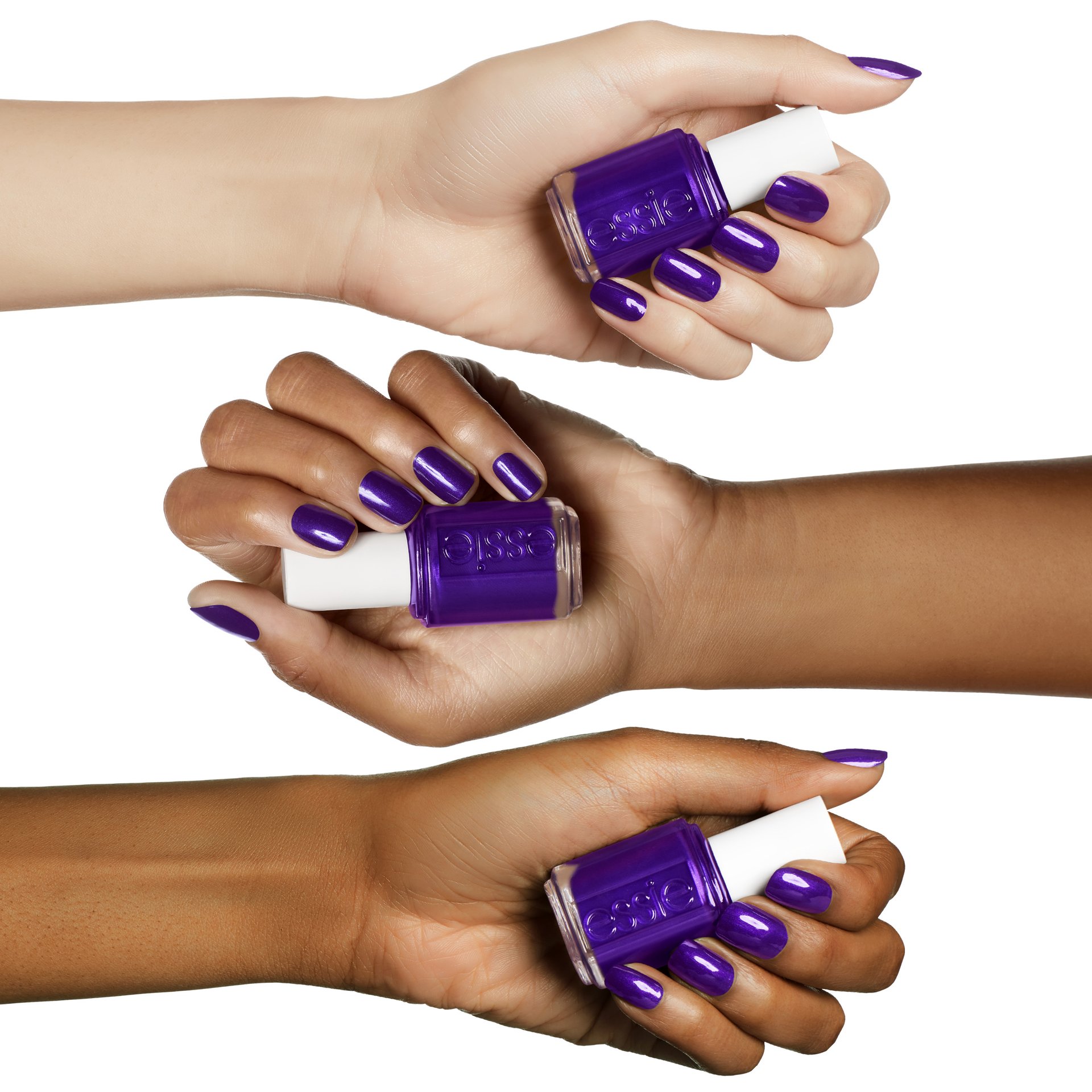 sexy divide - deep metallic purple nail polish & nail colour - essie