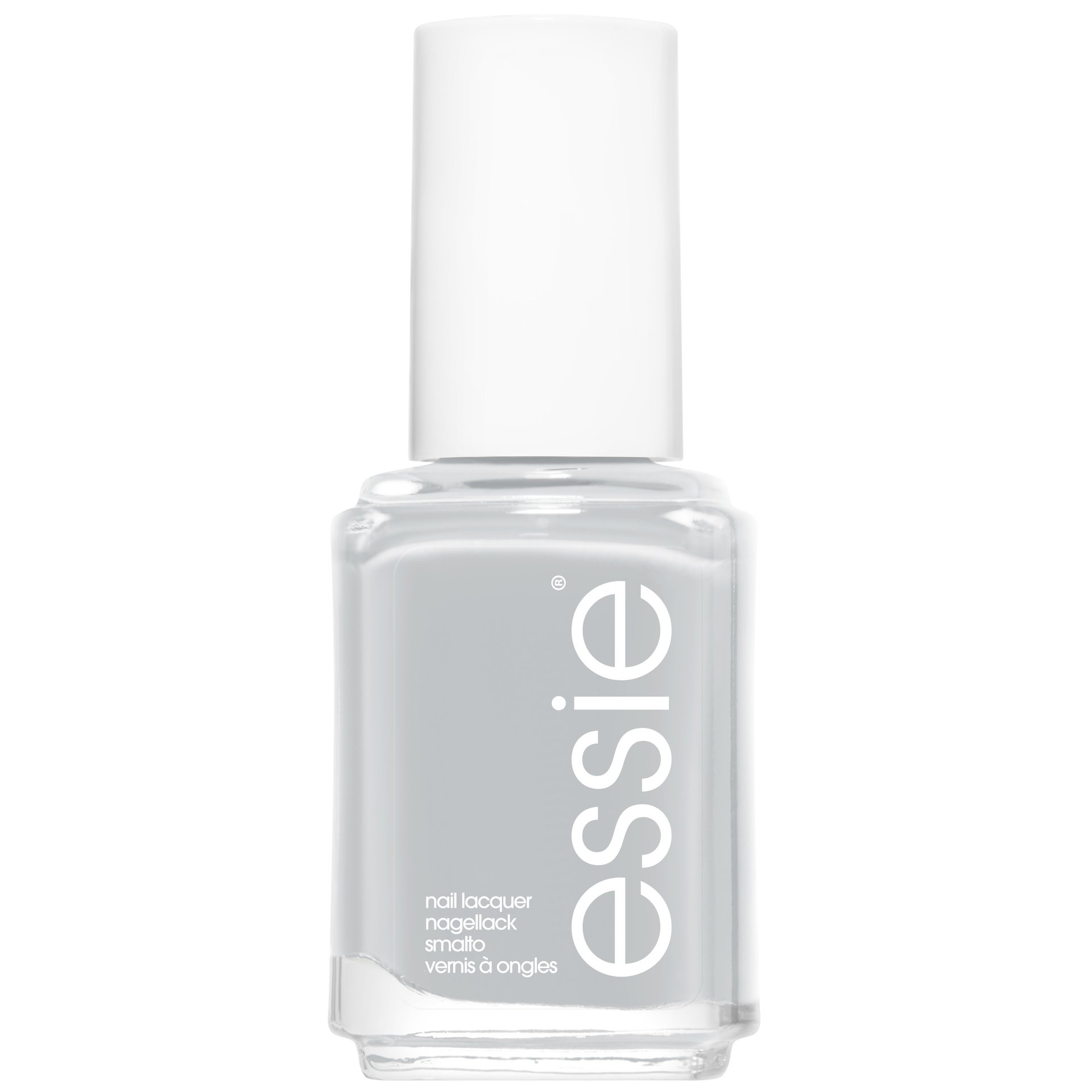 White gray top nail polish