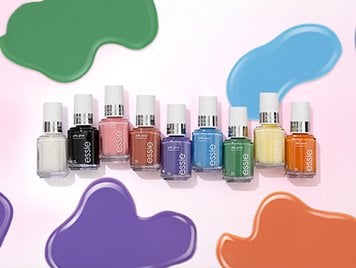 orange apricot jelly beams amid the 9 jelly gloss colors with pools of polish on the sides