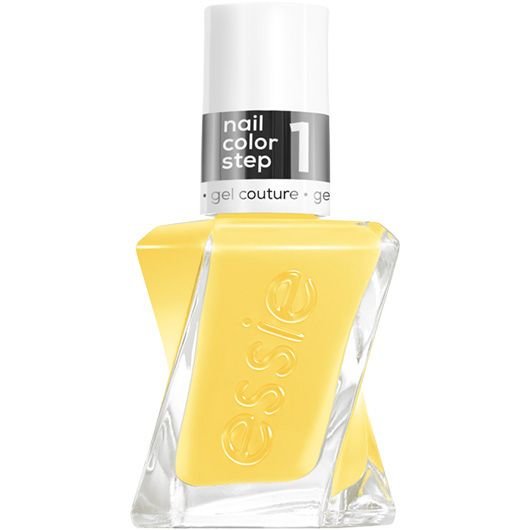 essie nail polish in shade rev it up in an engraved glass bottle